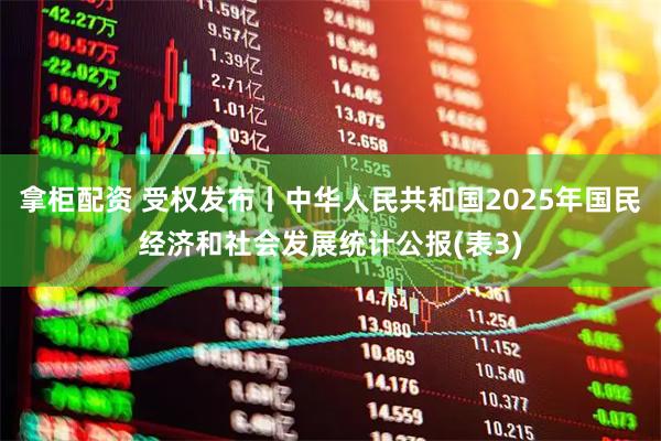 拿柜配资 受权发布丨中华人民共和国2025年国民经济和社会发展统计公报(表3)