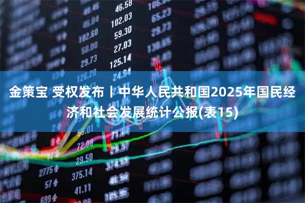 金策宝 受权发布丨中华人民共和国2025年国民经济和社会发展统计公报(表15)