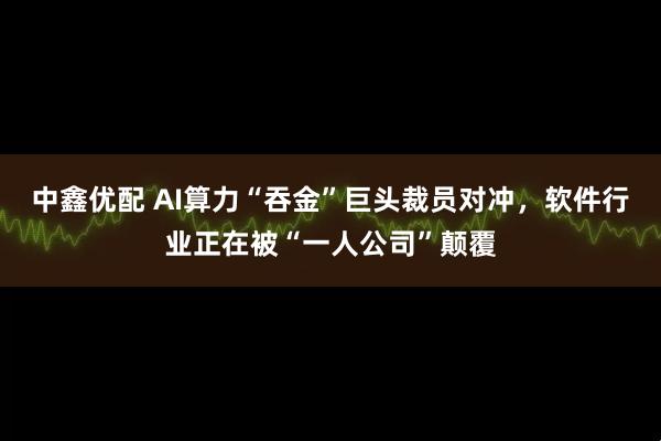 中鑫优配 AI算力“吞金”巨头裁员对冲，软件行业正在被“一人公司”颠覆